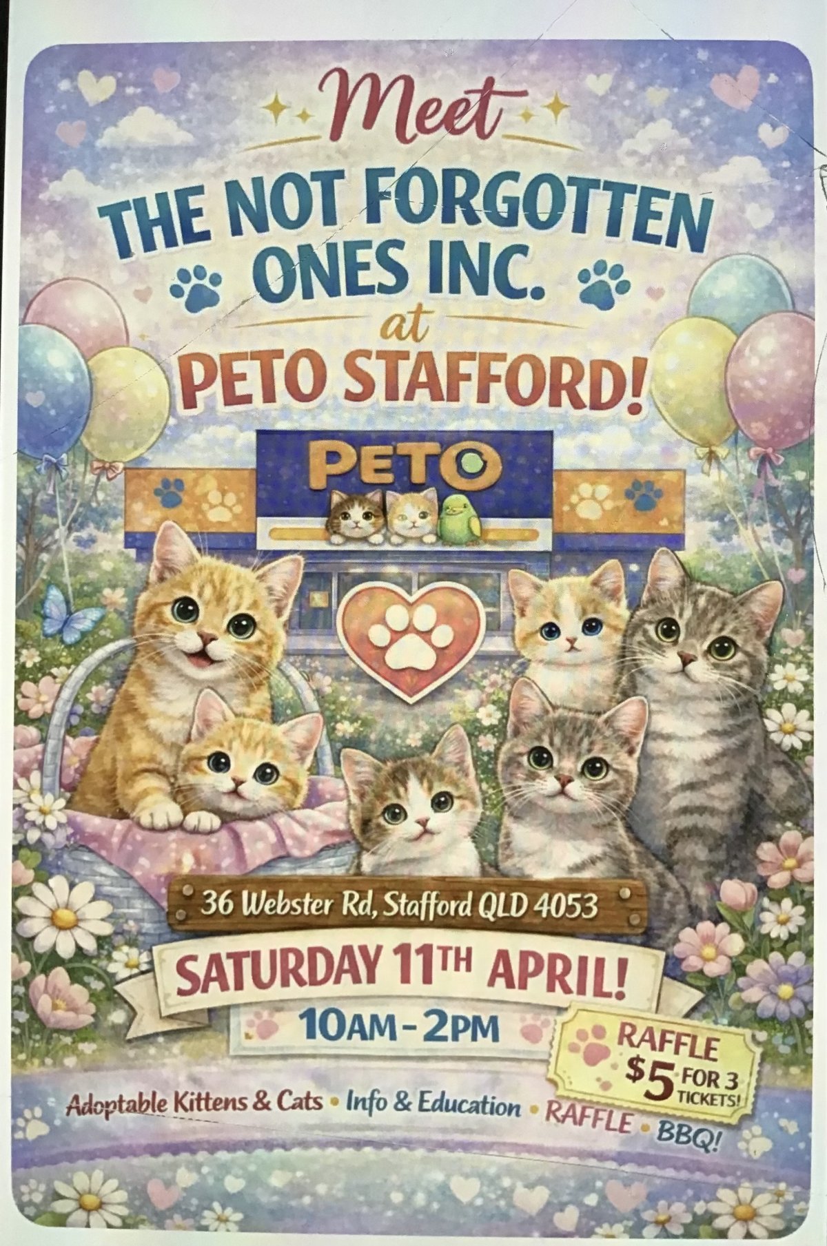 We will be at PetO Stafford on Sunday 11th April 2026
